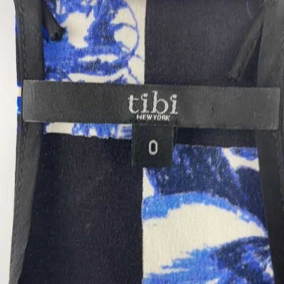 tibi Rococo Checkered Silk Racerback Camisole US 0 - Picture 5 of 7